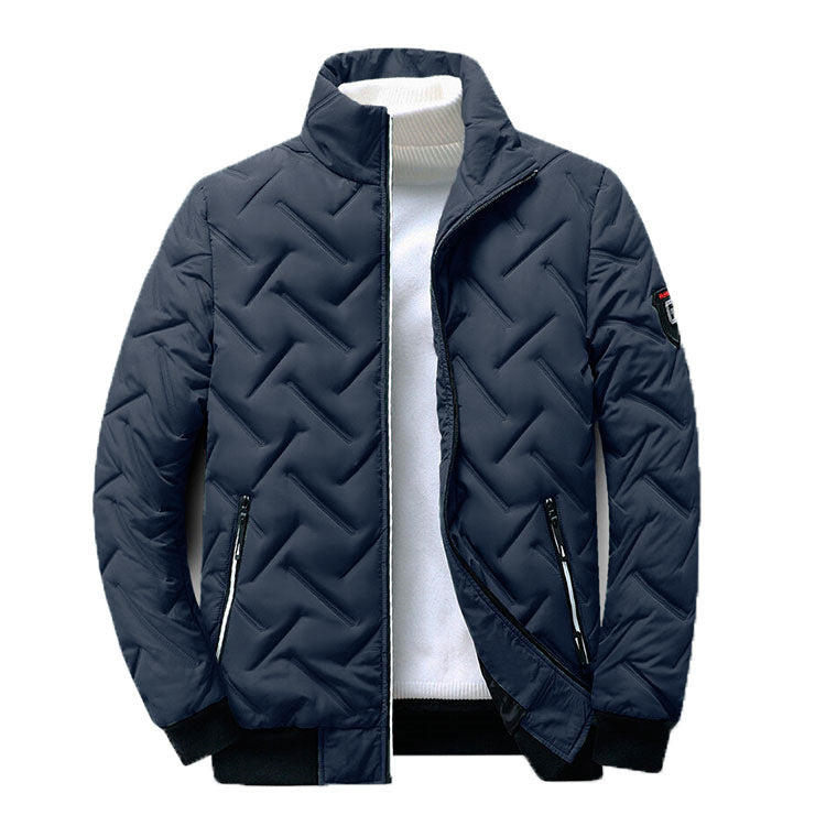 Compressed Cotton Stand Collar Men's Cotton-padded Coat Winter Coat Short Clothes Korean Style Trendy Cotton Clothing Workwear Winter Cotton-padded Jacket