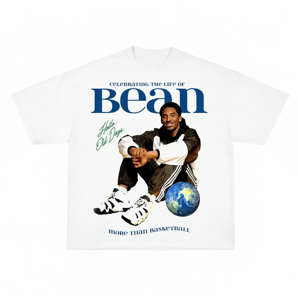 Vintage Kobe Bean Graphic Tee Retro Basketball Streetwear