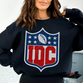 "IDC" – Funny Game Day Football Crewneck Sweatshirt